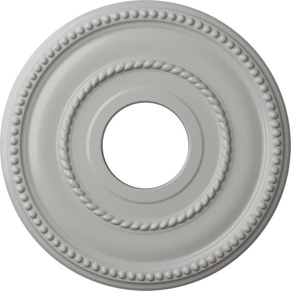 Ekena Millwork Valeriano Ceiling Medallion (Fits Canopies up to 6 1/4"), 12 1/8"OD x 3 5/8"ID x 3/4"P, Frost CM12VAFRF - main